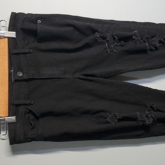 Abercrombie & Fitch jeans women's size 6 black Harper super skinny destroyed - Picture 5 of 11